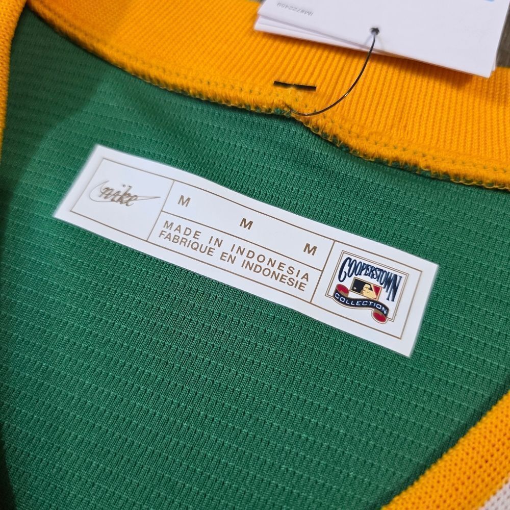 Nike Reggie Jackson Oakland Athletics A's Baseball Jersey Cooperstown Men's M - Picture 8 of 10